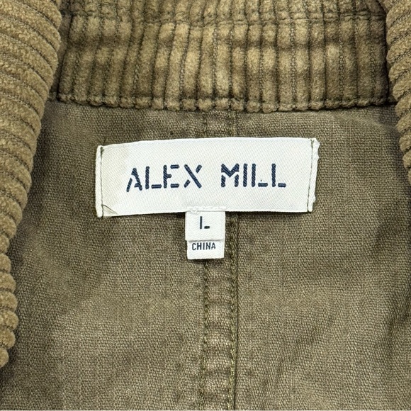 Alex Mill Men's Large Olive Green Rugged Corduroy Mill Blazer Sack Jacket Casual - Picture 4 of 5